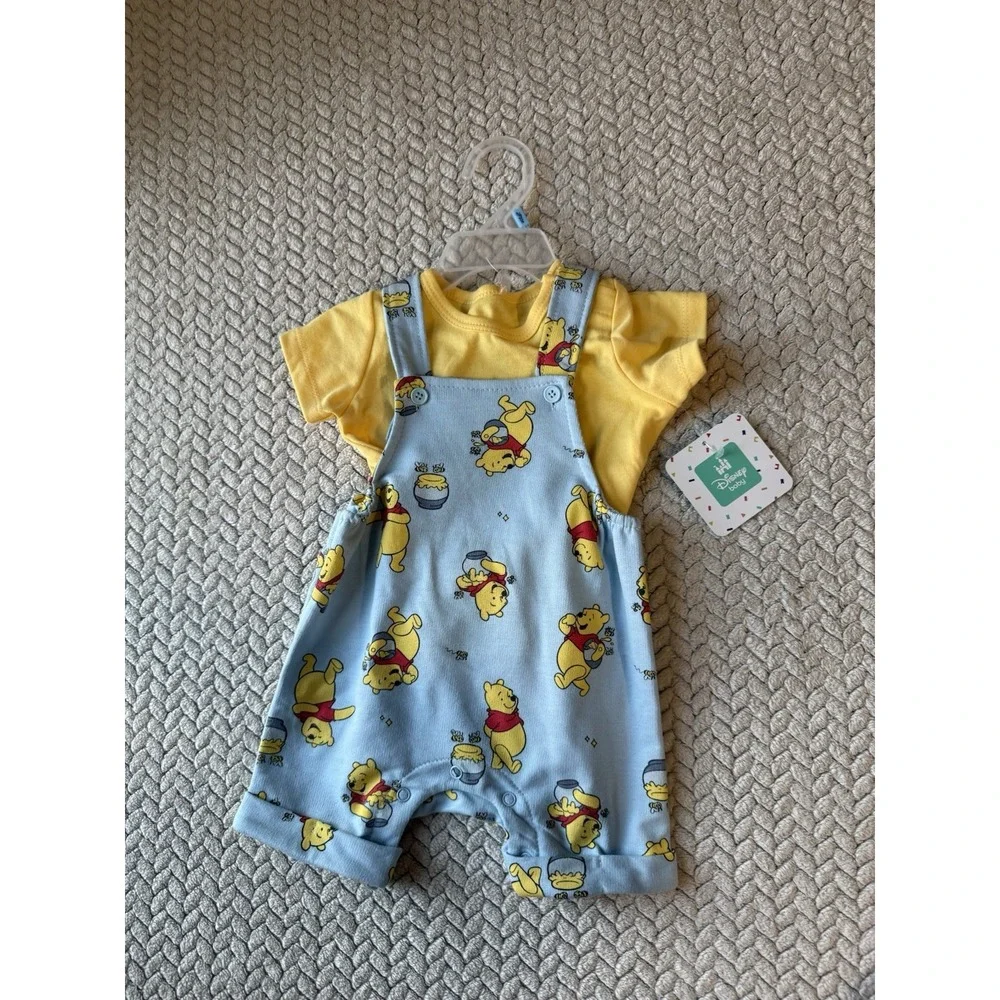 disney Winnie the Pooh Short Overall And T-shirt 3 To 6 Months